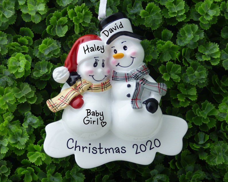 OrnamentsInTheGreen Expecting Parents Personalized Ornament.