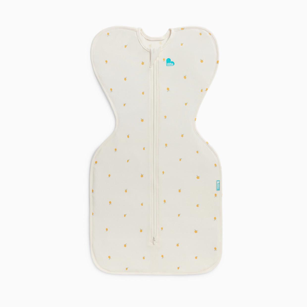 Love to Dream Swaddle Up Bamboo Viscose 1.0 TOG - Lemons Cream, Small.