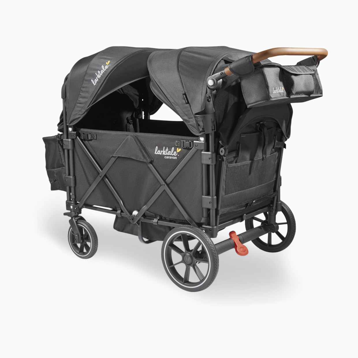 Larktale Caravan Quad Stroller Wagon - Byron Black.