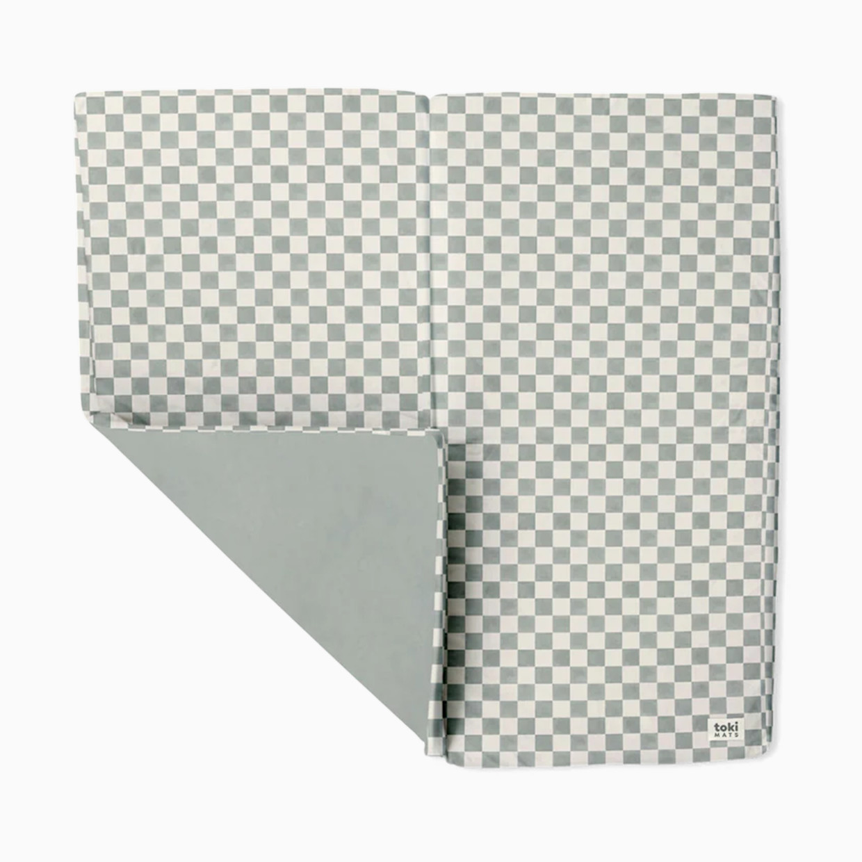 Toki Kids Mega Organic Cotton Play Mat - Checker Matcha.