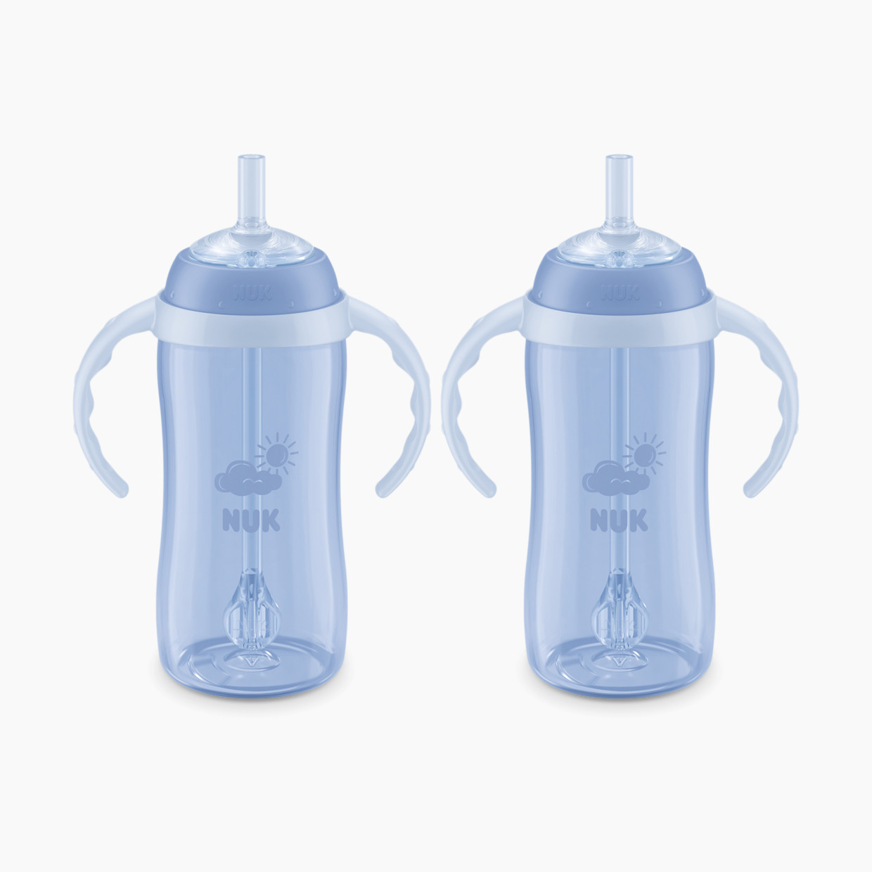 NUK Learner Straw Cup (2 Pack) - Blue, 10 Oz.