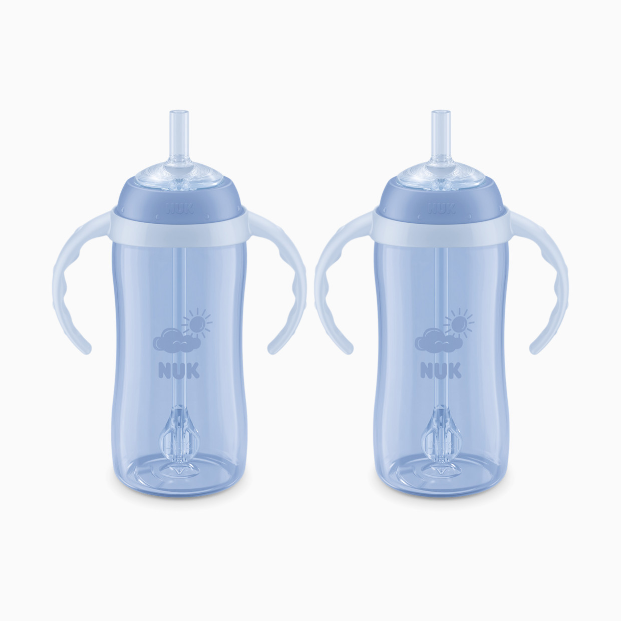 NUK Learner Straw Cup (2 Pack) - Blue, 10 Oz.