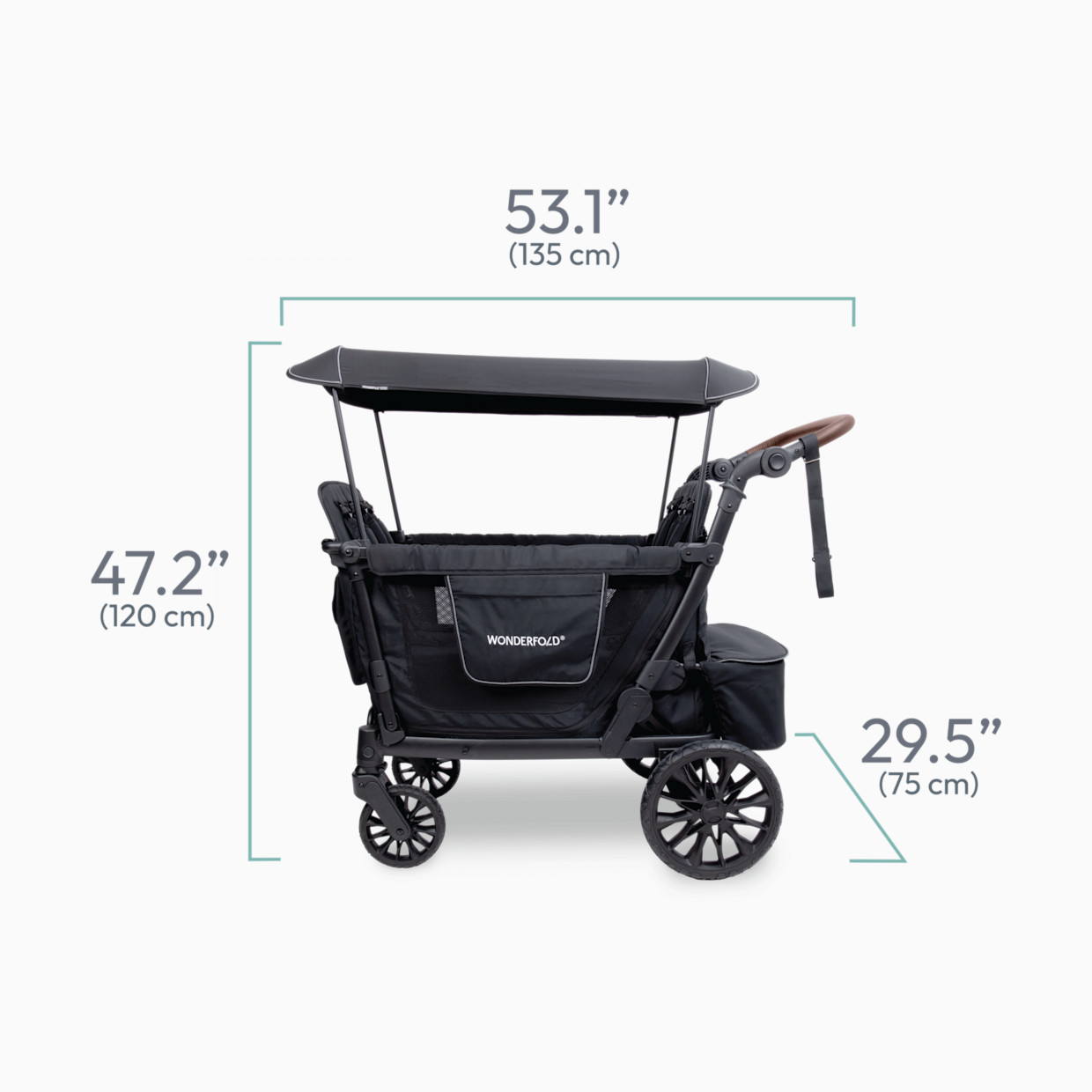 WonderFold Wagon L4 Quad Stroller Wagon - Gray.