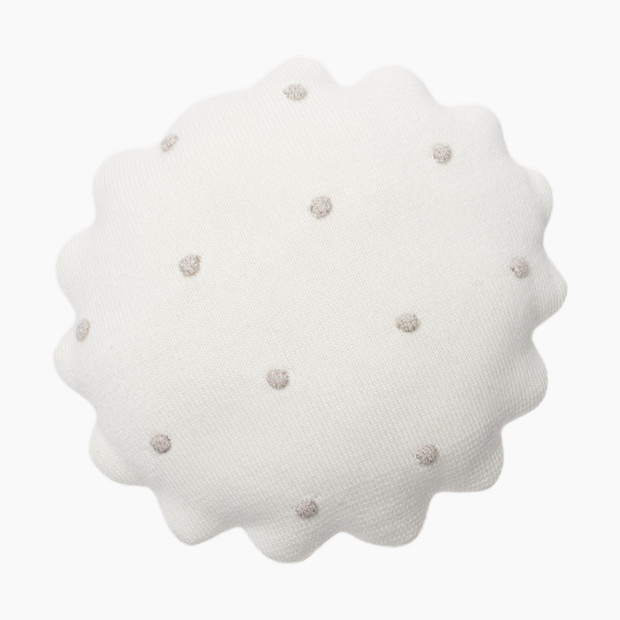 Lorena Canals Knitted Cushion Round Biscuit - Ivory.