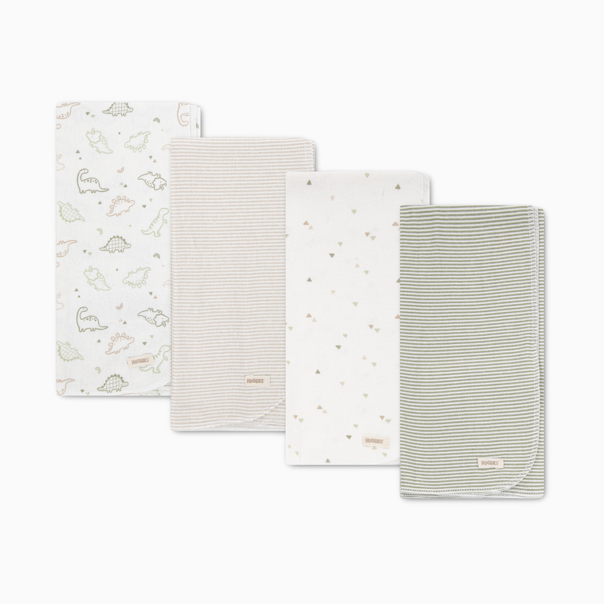 Huggies 4-Piece Flannel Receiving Blanket - Celadon Green.