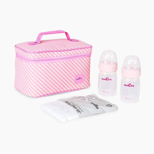 Spectra Cooler Kit with Ice Pack and 2 Bottles - Pink.