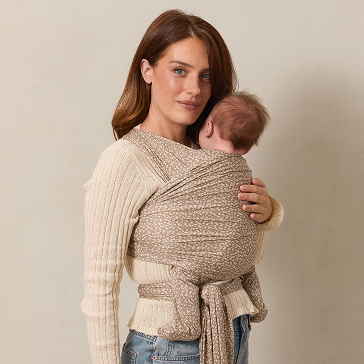 Solly Baby Wrap Carrier - Cream Floral.