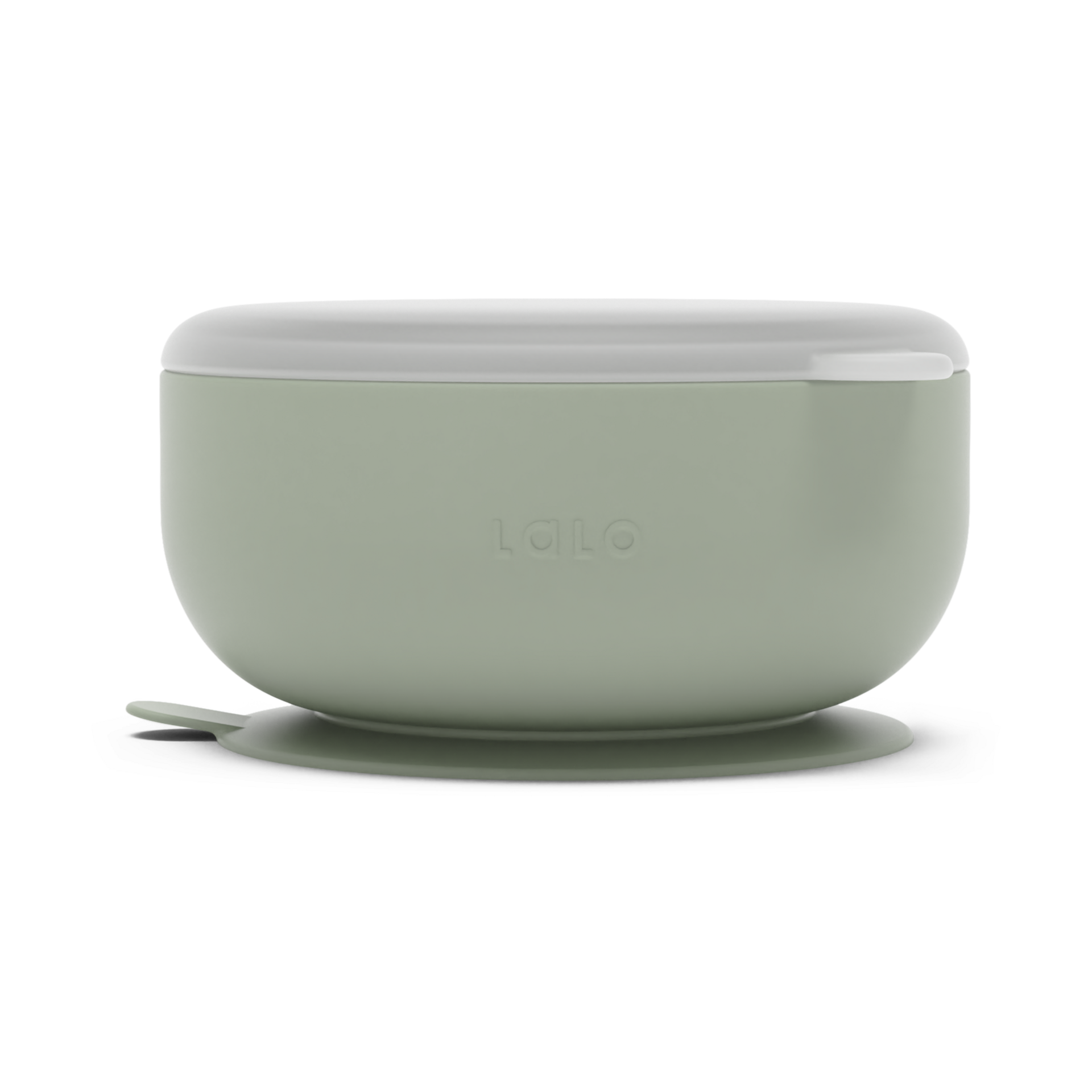 Lalo Suction Bowl + Lid - Sage.