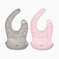 OXO Tot Roll-Up Bib - 2 Pack - Drizzle and Blossom