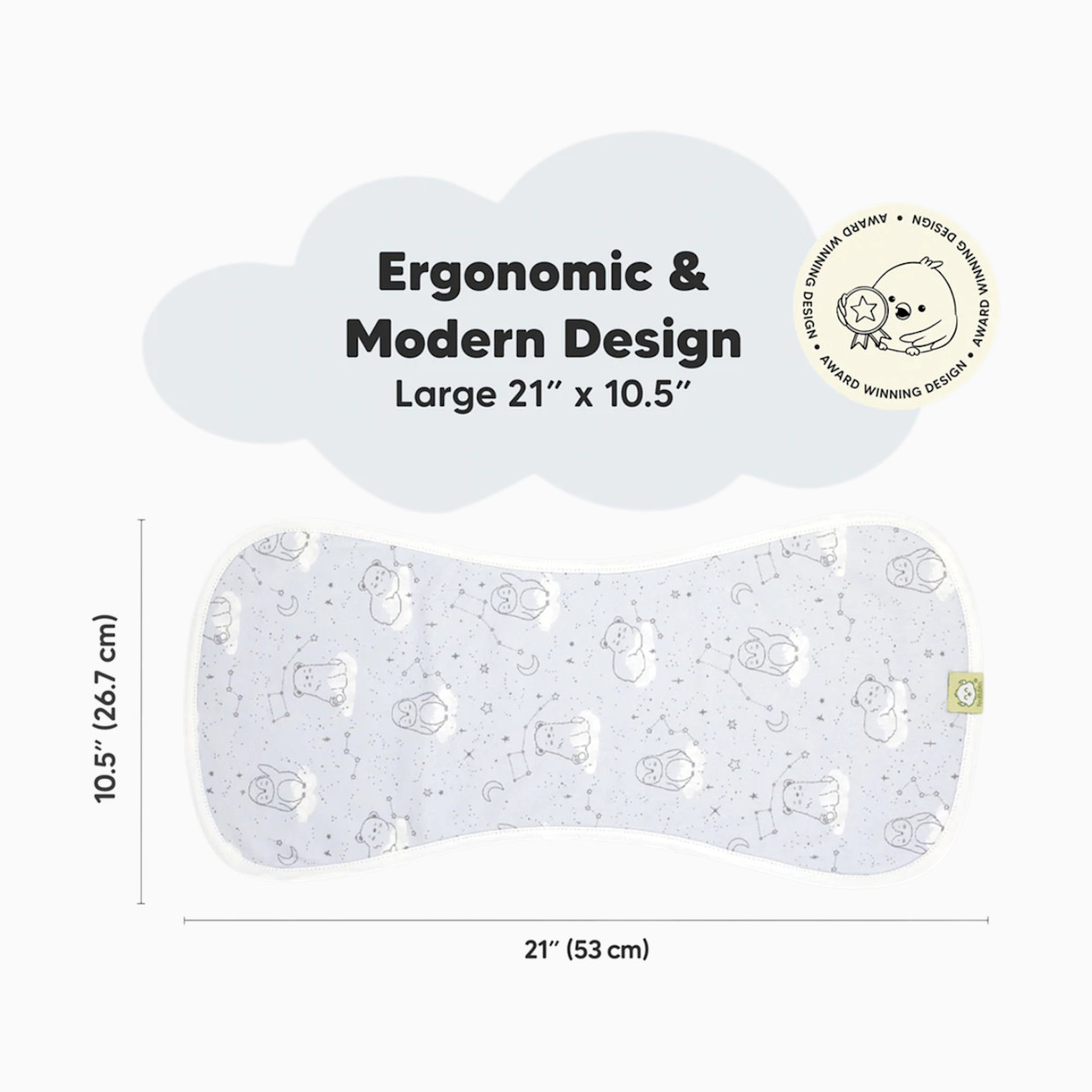 KeaBabies Urban Burp Cloths (5 Pack) - Constellation.