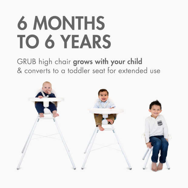 Boon Grub Dishwasher Safe Adjustable Baby High Chair - Charcoal.