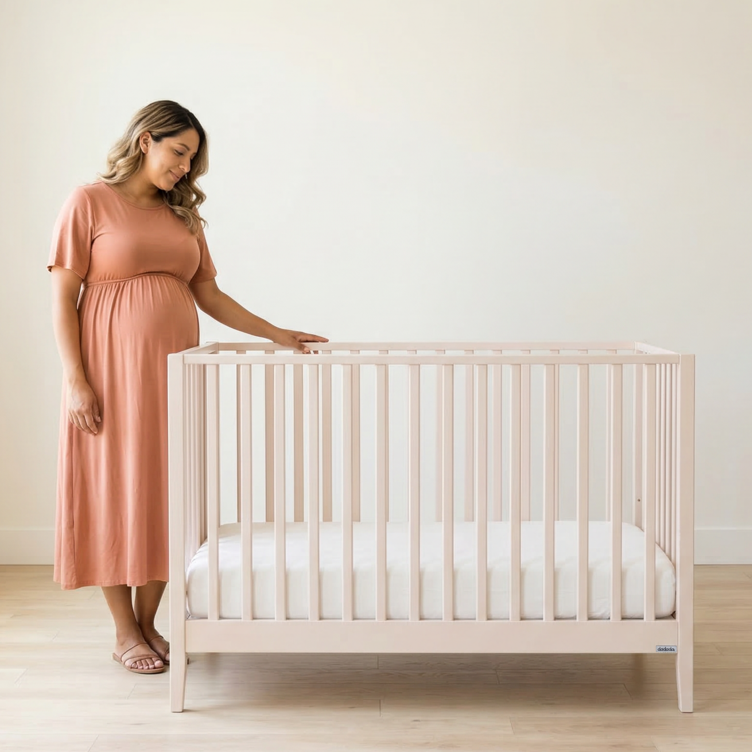 dadada LaLa 3-in-1 Convertible Crib - Almond Milk.