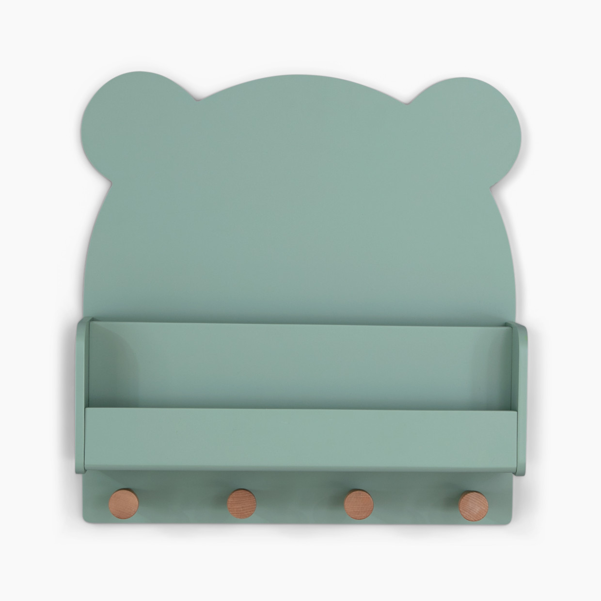 Delta Children babyGap Brannan Bear Wall Shelf with 4 Hooks - Sage Green.