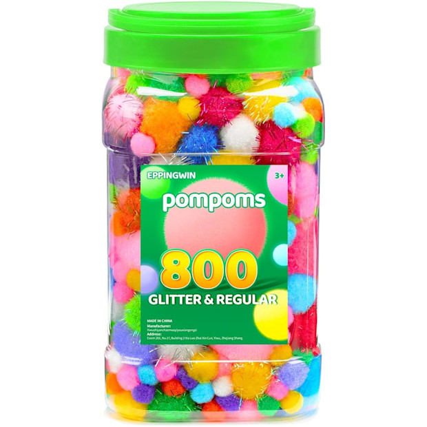 800-Piece Craft Pom Poms.