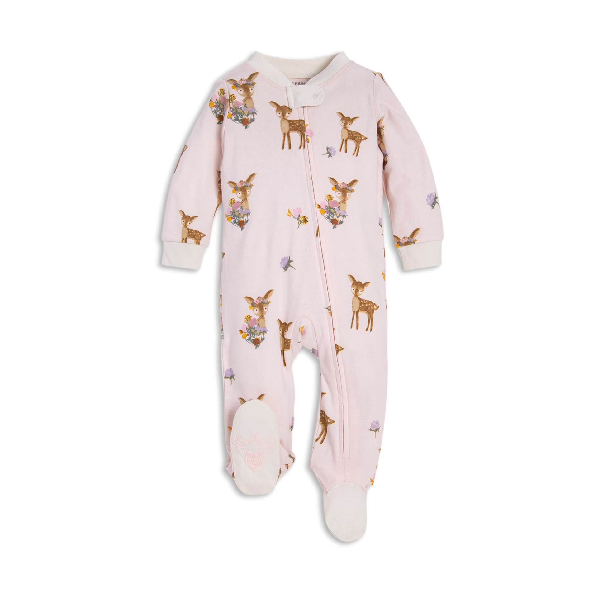 Burt's Bees Baby Girls' Organic Cotton Sleep and Play Footed Pajamas