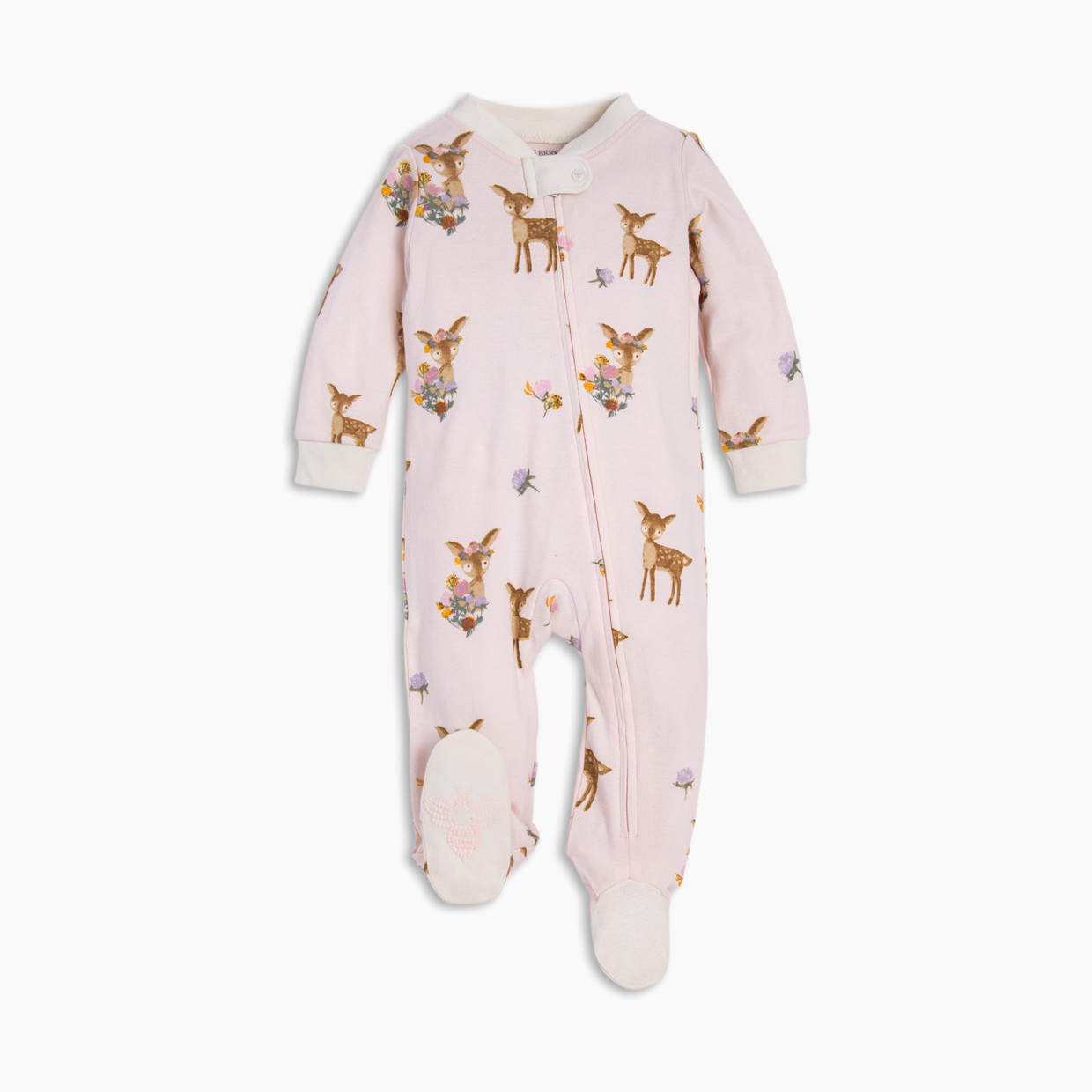 Burt's Bees Baby Organic Sleep & Play Footie Pajamas - Sweet Doe, Newborn.