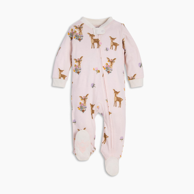 Burt's Bees Baby Organic Sleep & Play Footie Pajamas - Sweet Doe, 0-3 Months.