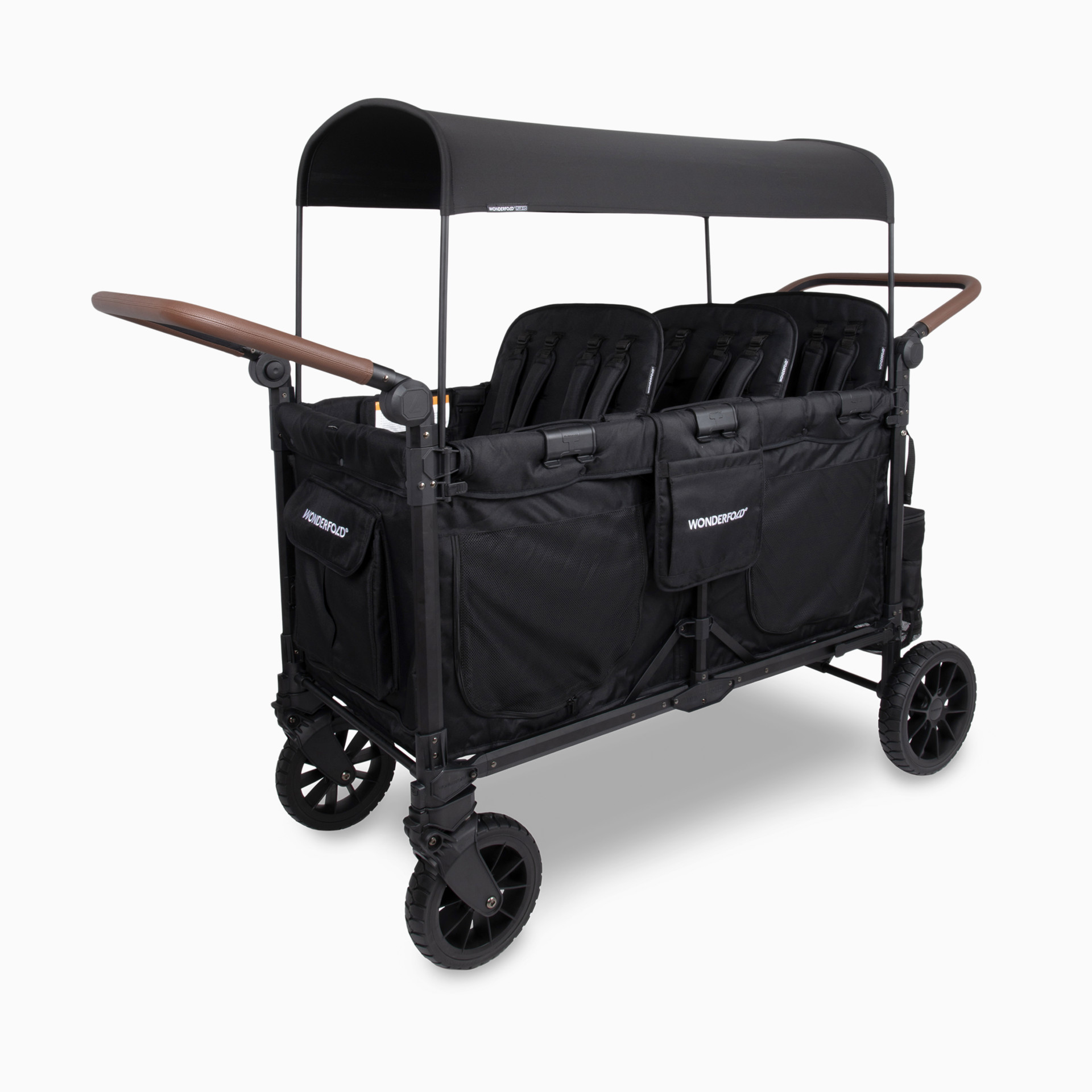 WonderFold Wagon W6 Luxe Pro Stroller Wagon - Jet Black | Babylist