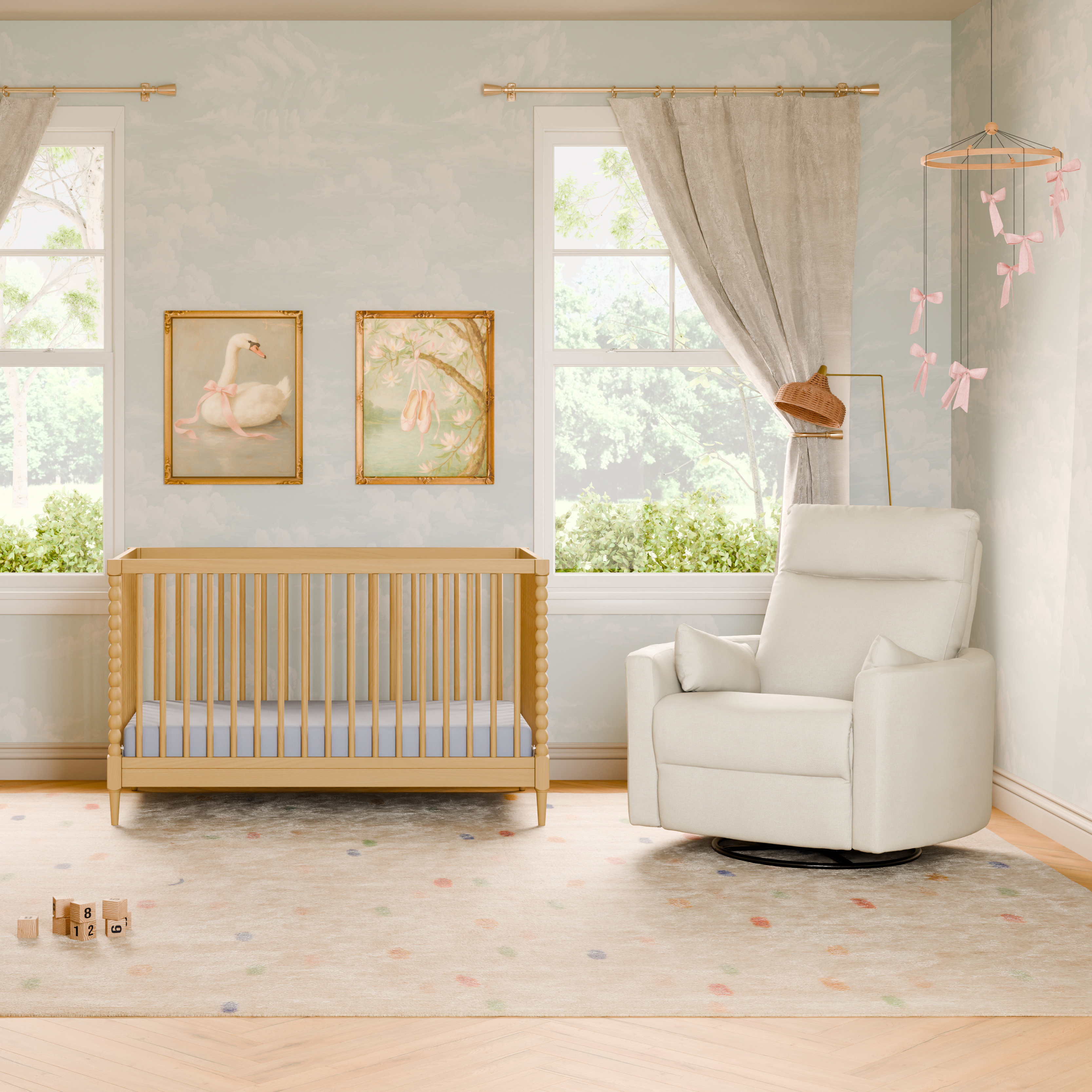 daVinci Lainey Bobbins 3-in-1 Convertible Crib - Honey.