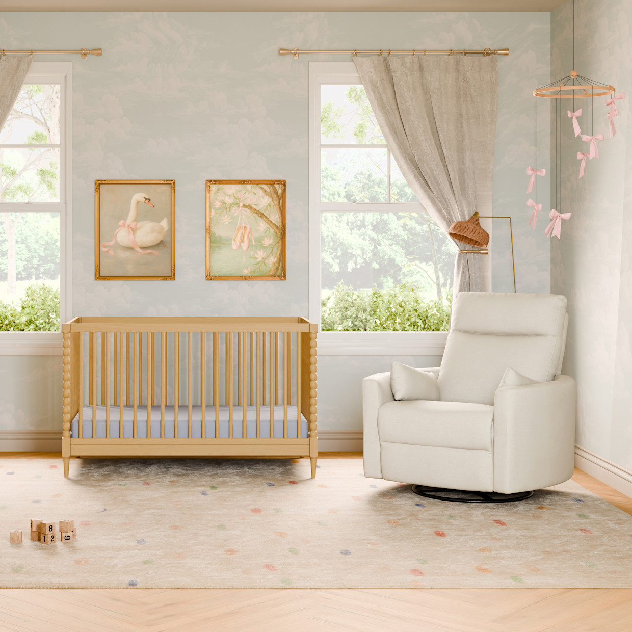 daVinci Lainey Bobbins 3-in-1 Convertible Crib - Honey.