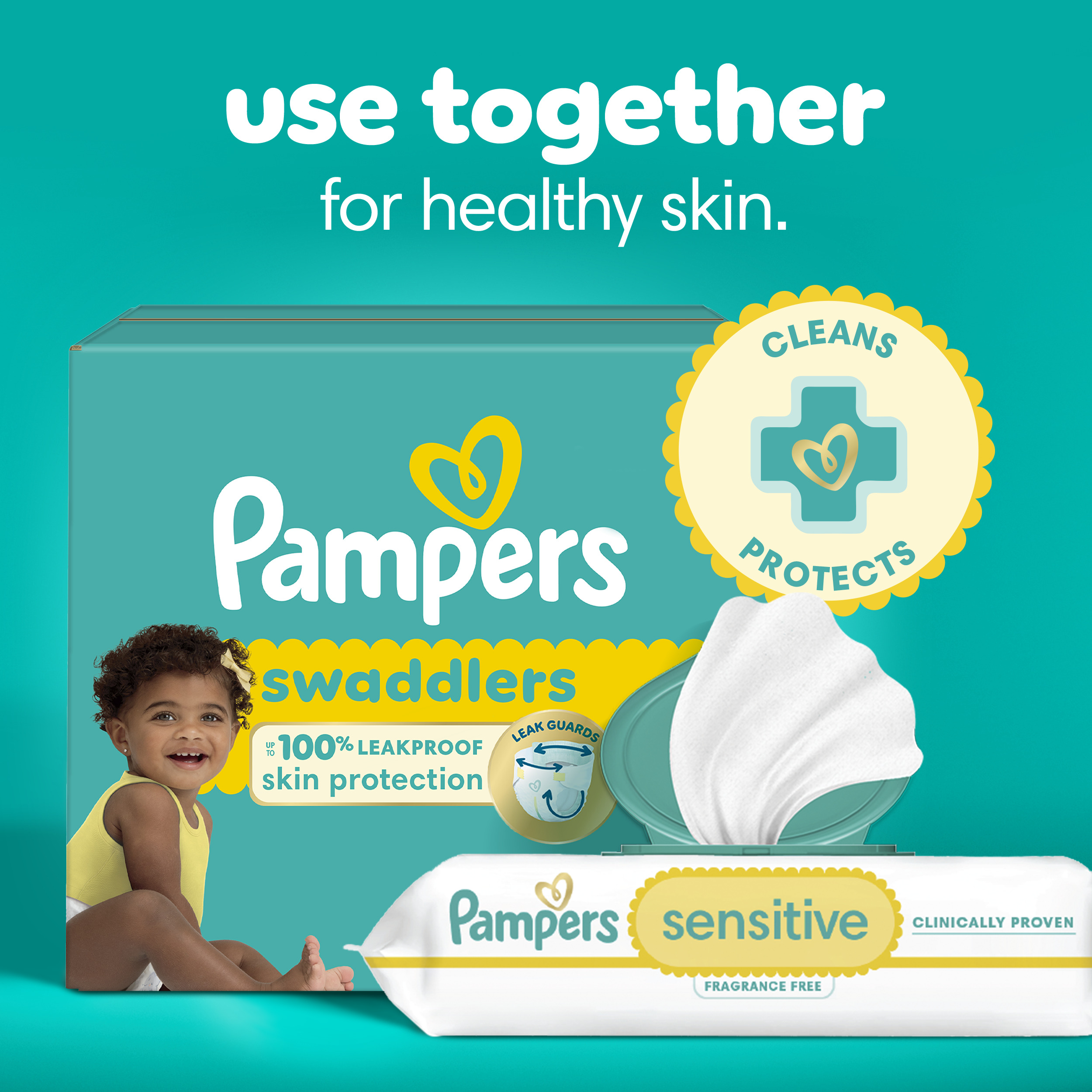 Pampers Sensitive Baby Wipes - 1344.