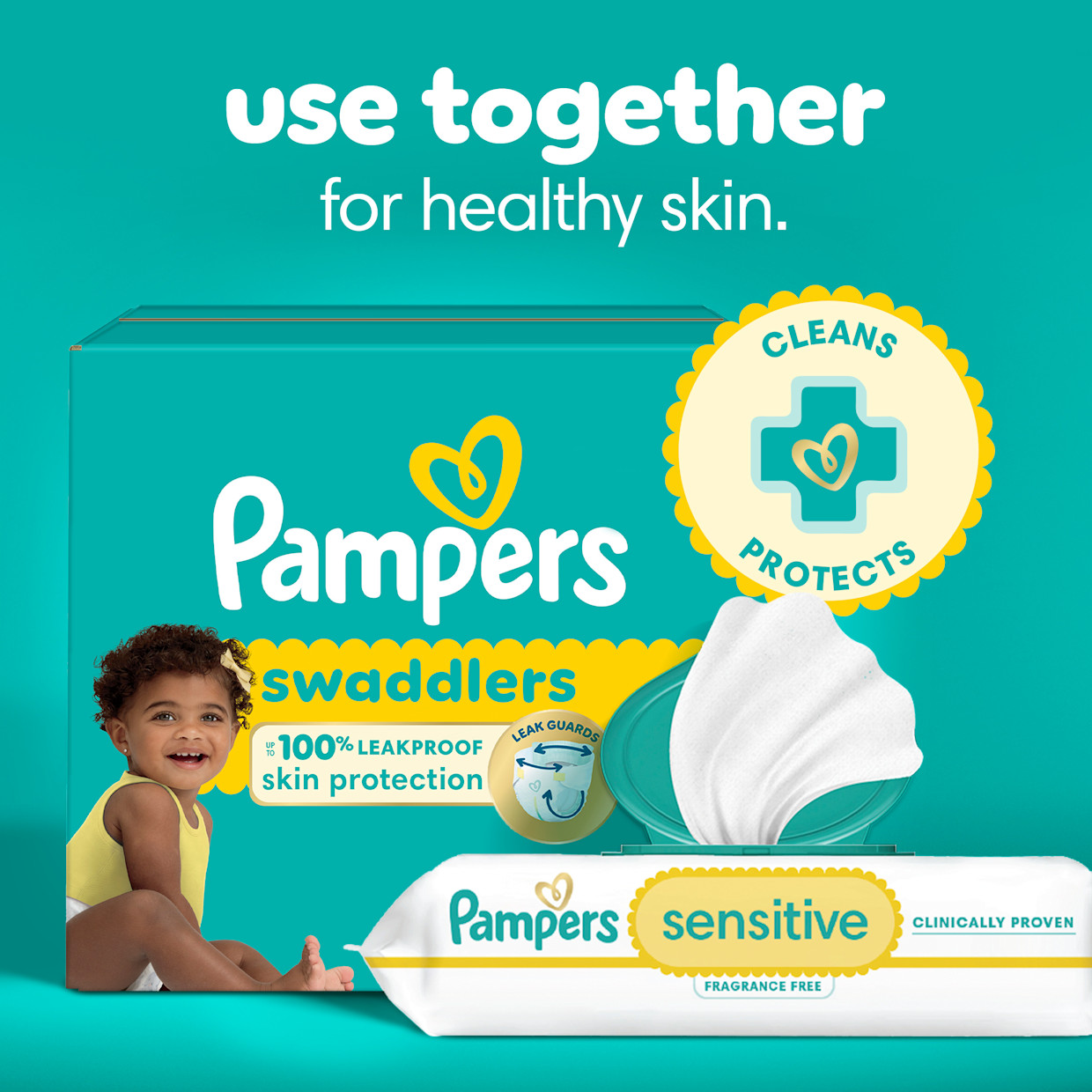 Pampers Sensitive Baby Wipes - 1344.