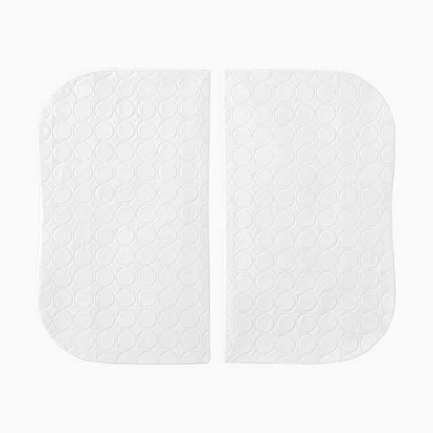 Halo Twin Bassinest Mattress Pad (2 Pack) - White.