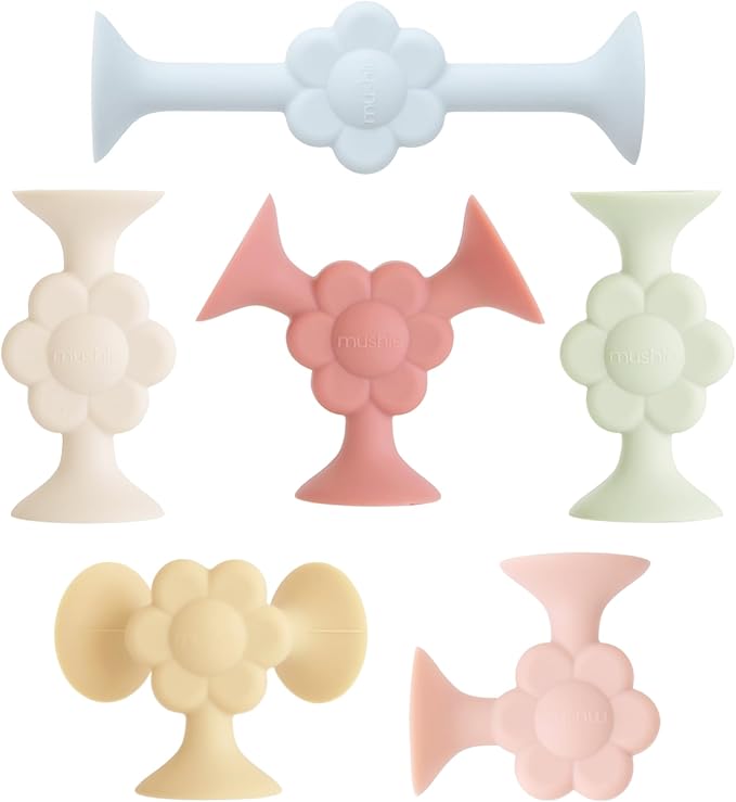 mushie Silicone Suction Builder Toy.