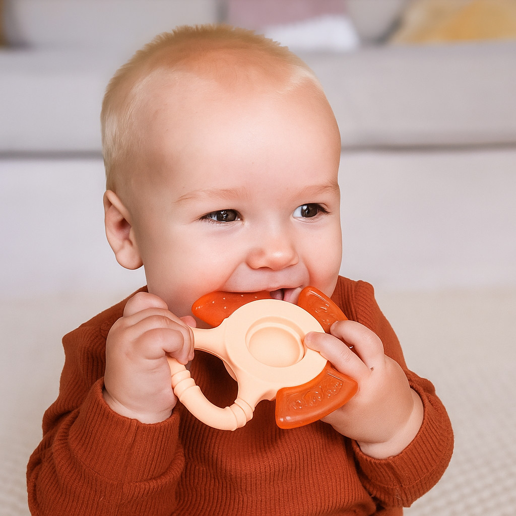 Sprucely Cooling Teether (2 Pack) - Cantaloupe.