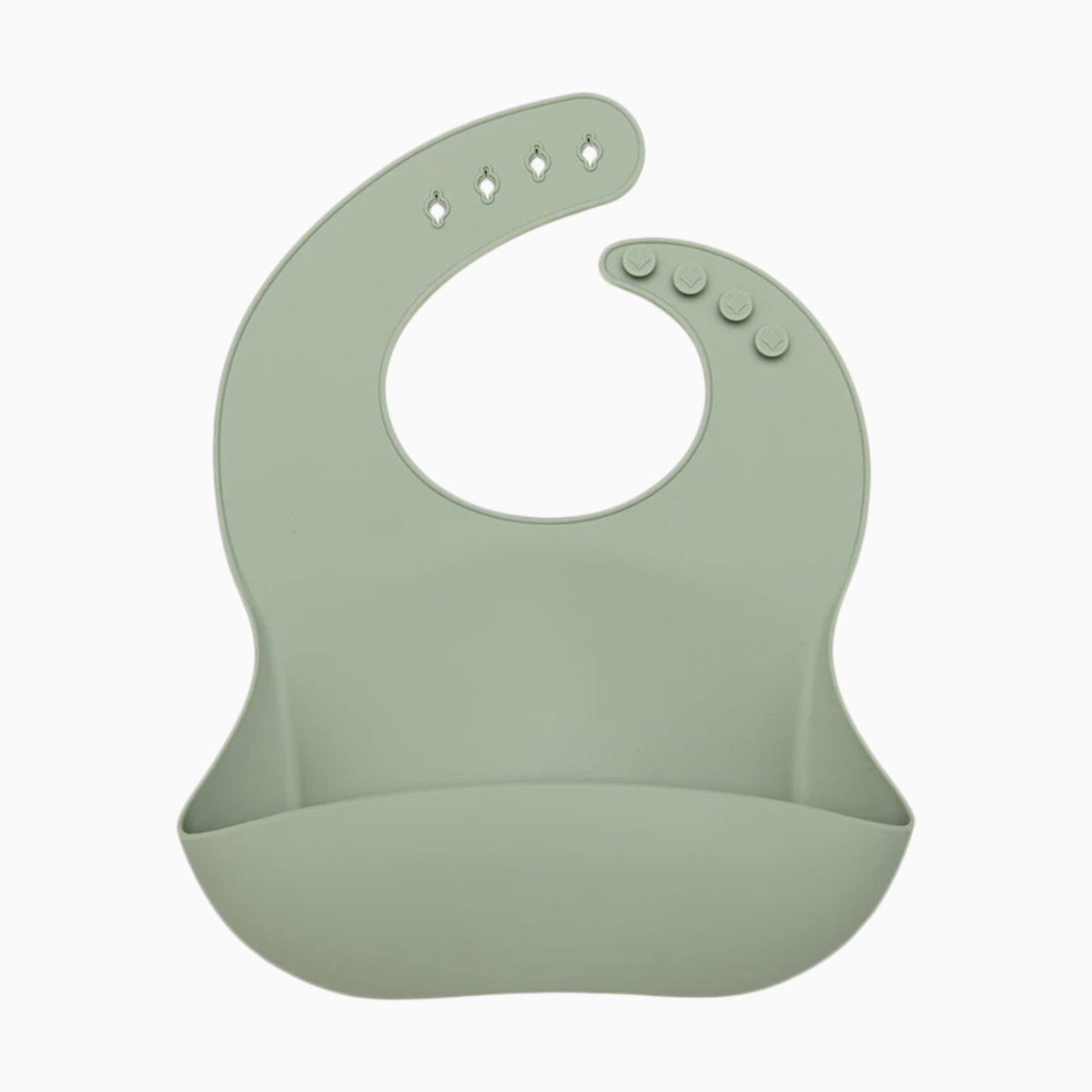 Loulou Lollipop Silicone Bib - Silver Sage, 1.