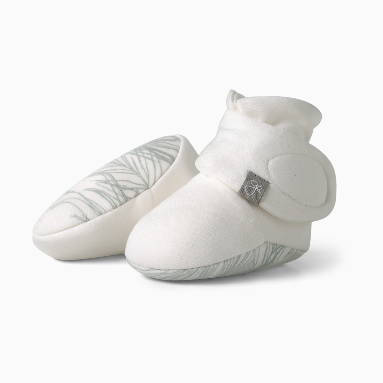 Goumi Kids Stay-On Baby Booties (2 pack) - Coastal + Cloud, 0-3 Months.