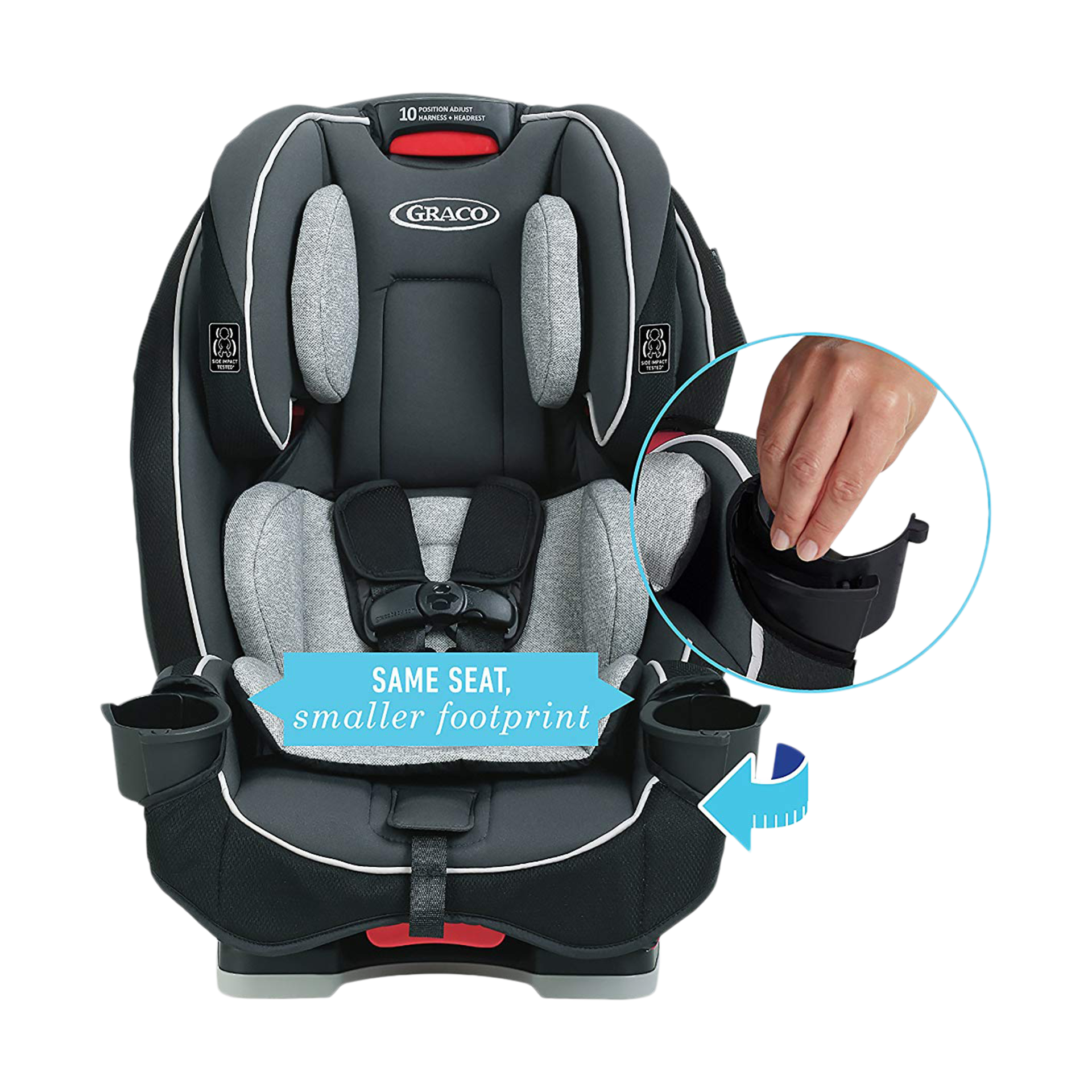 Graco SlimFit 3-in-1 Car Seat, Saves Space In Your Back Seat, Anabele ...