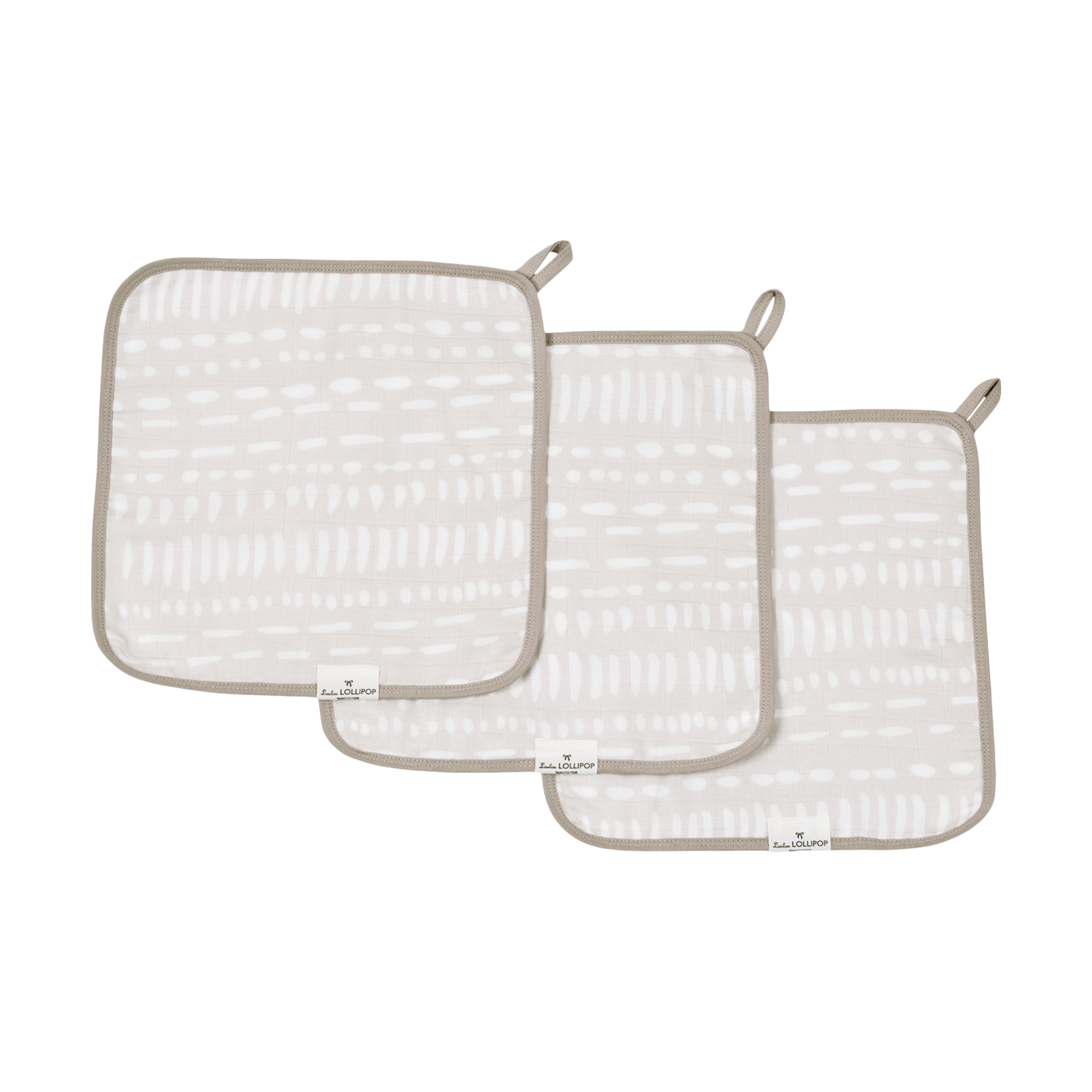Loulou Lollipop Washcloth Set Grey Mudcloth Babylist Shop