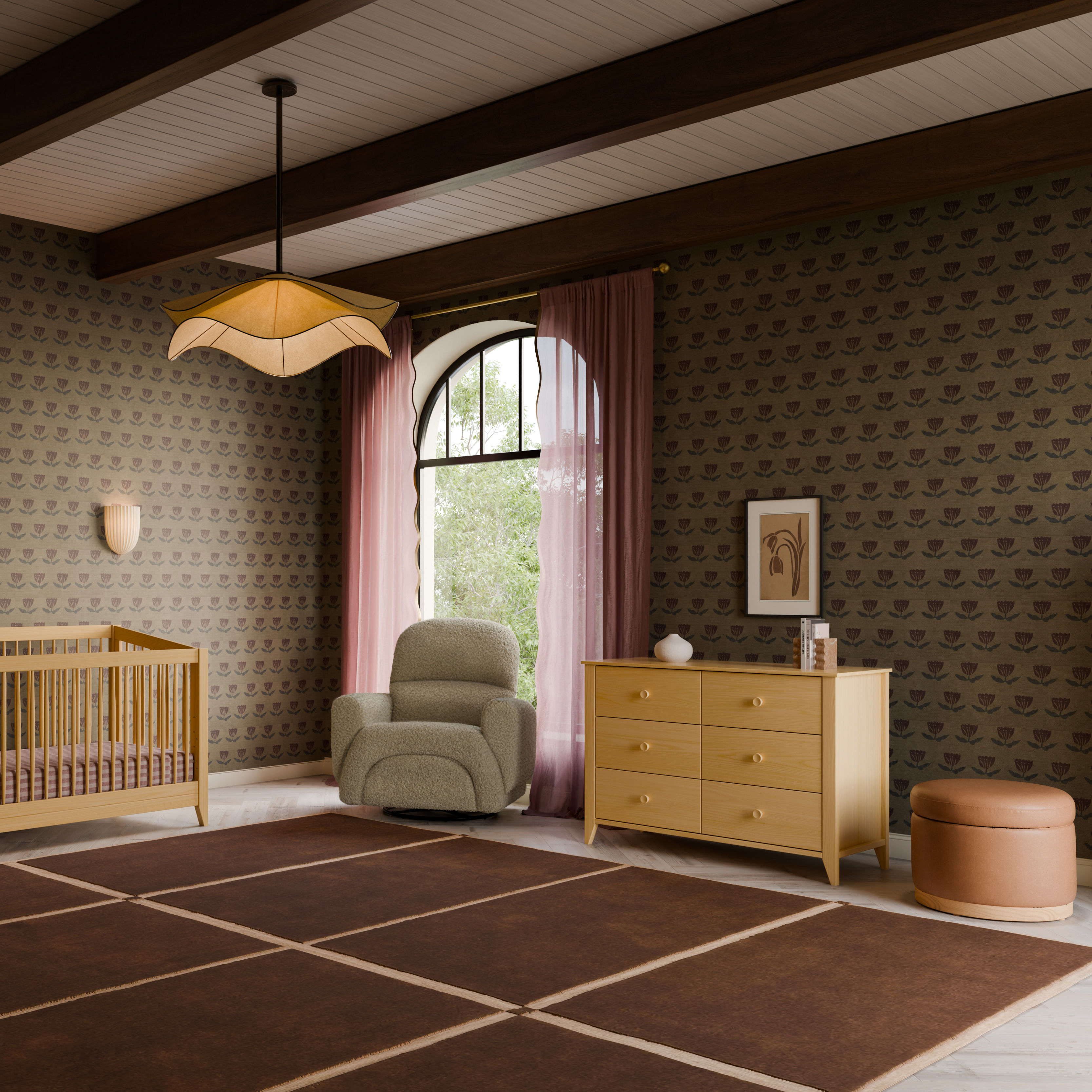 babyletto Sprout 6-Drawer Double Dresser - Honey.