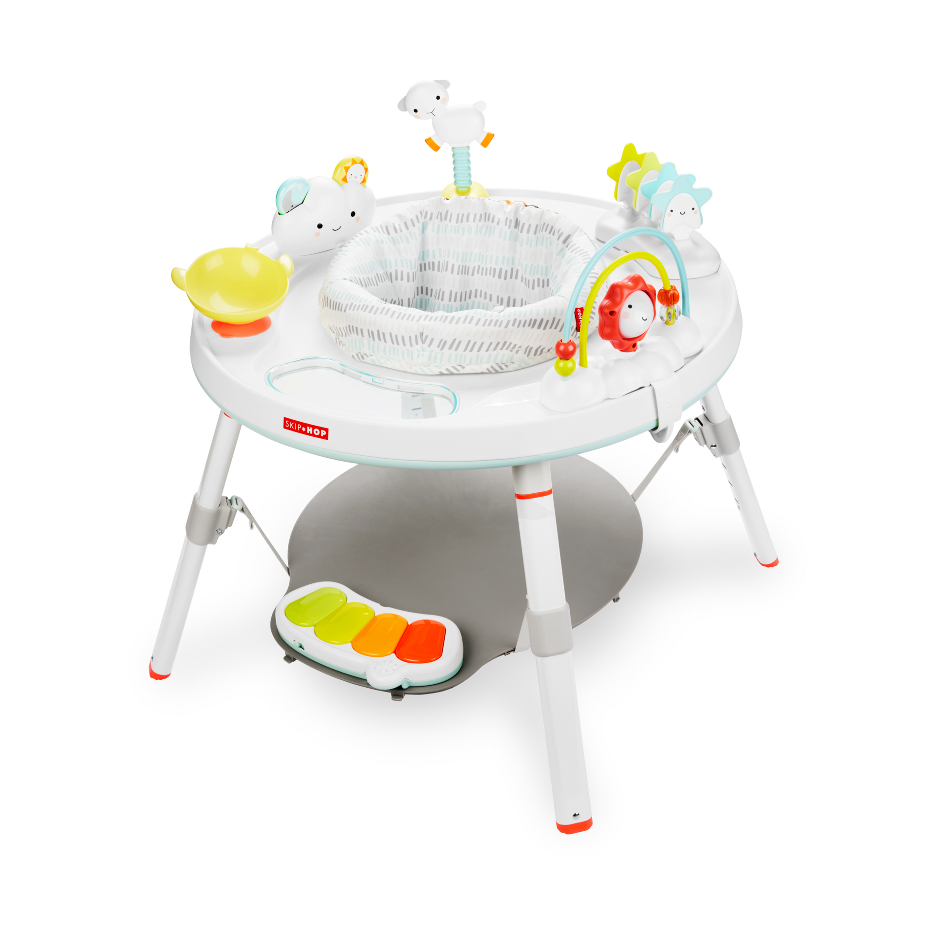 Skip Hop Baby Activity Center: Interactive Play Center with 3-Stage Grow-with-Me Functionality, 4mo+, Silver Lining Cloud