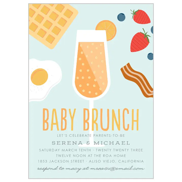 Parents-to-be Brunch Baby Shower Invitation.