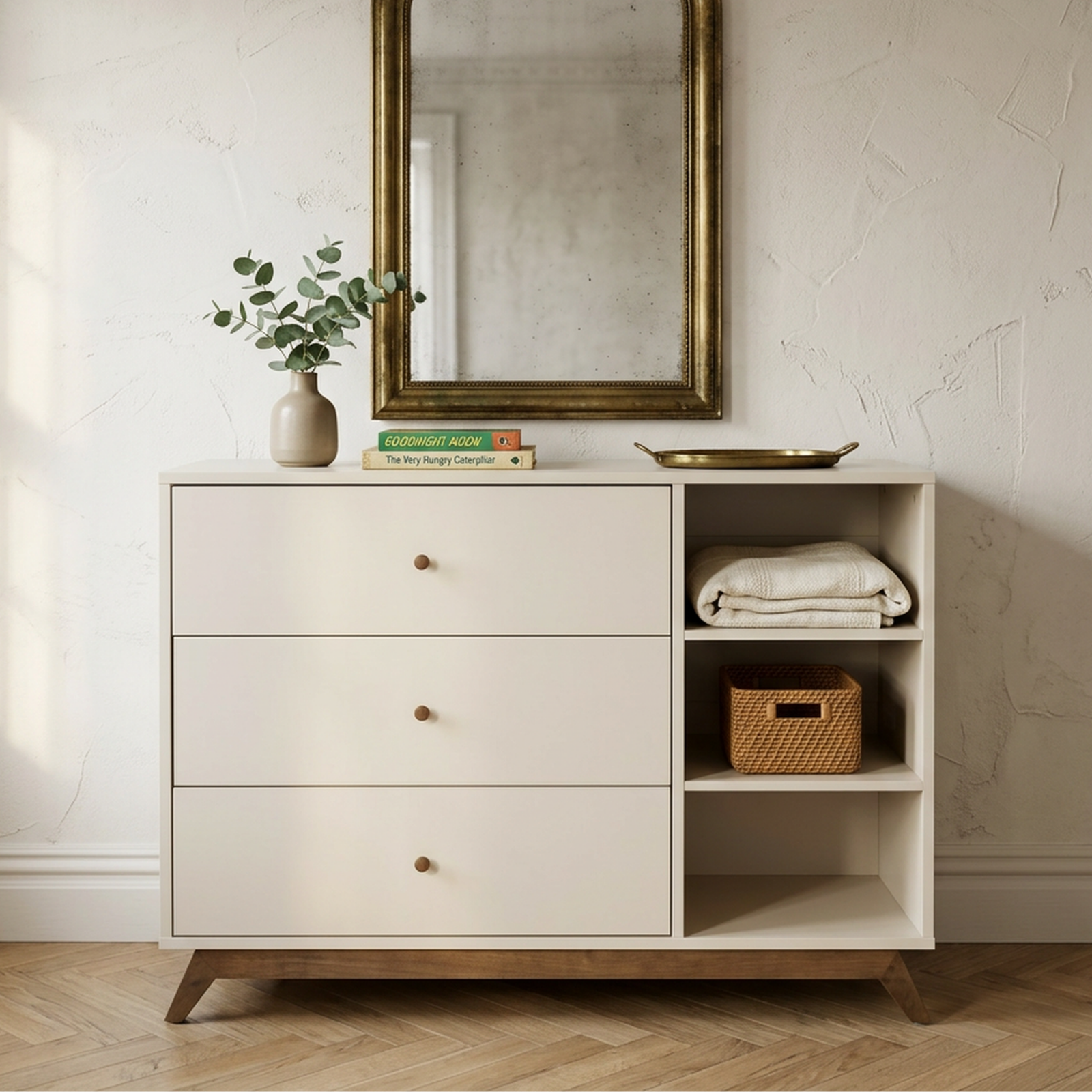 dadada Central Park 3-Drawer Dresser - Almond Milk/Natural.
