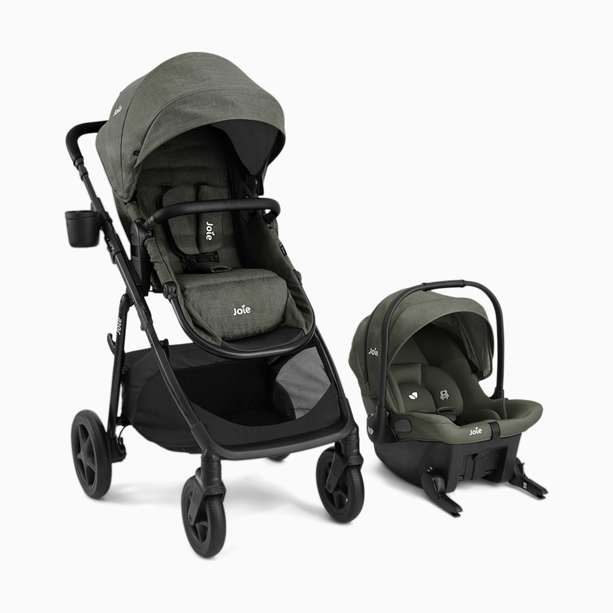 Joie Ginger And Mint Latch Travel System - Evergreen | Babylist Shop Joie Ginger And Mint Latch Travel System - Evergreen | Babylist Shop