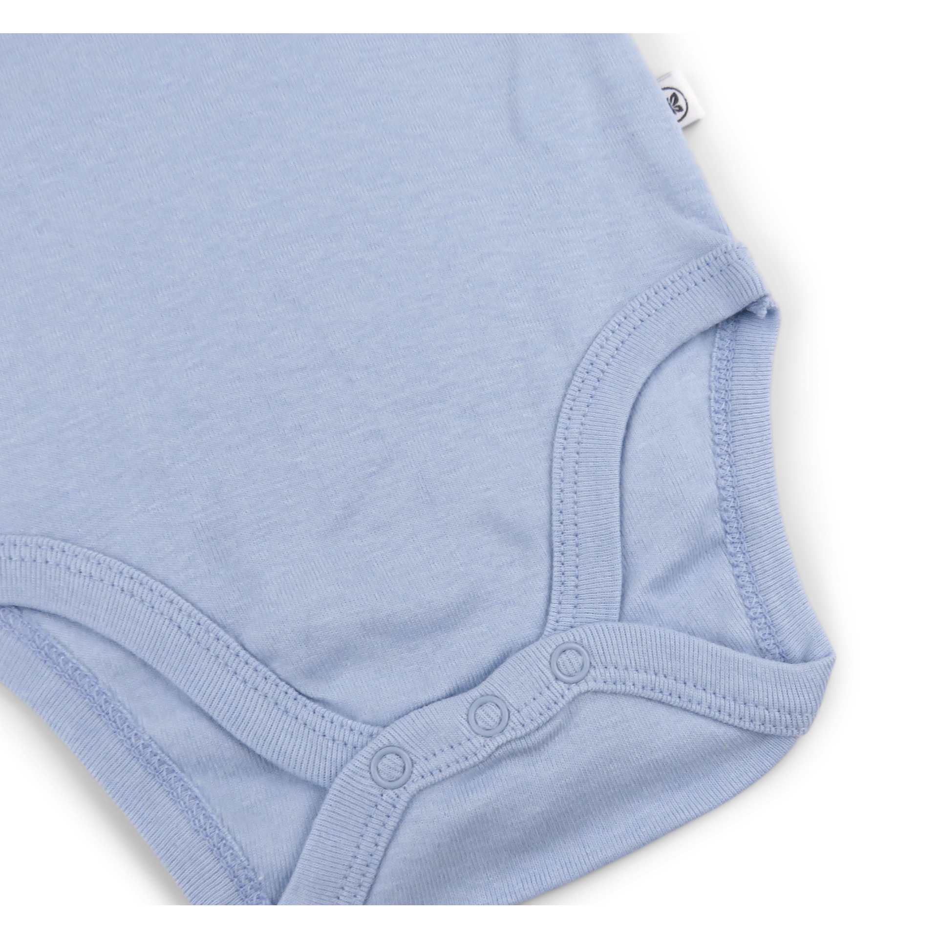 Honest Baby Clothing 5-Pack Organic Cotton Long Sleeve Bodysuit - Ombre Blues, 0-3 M.