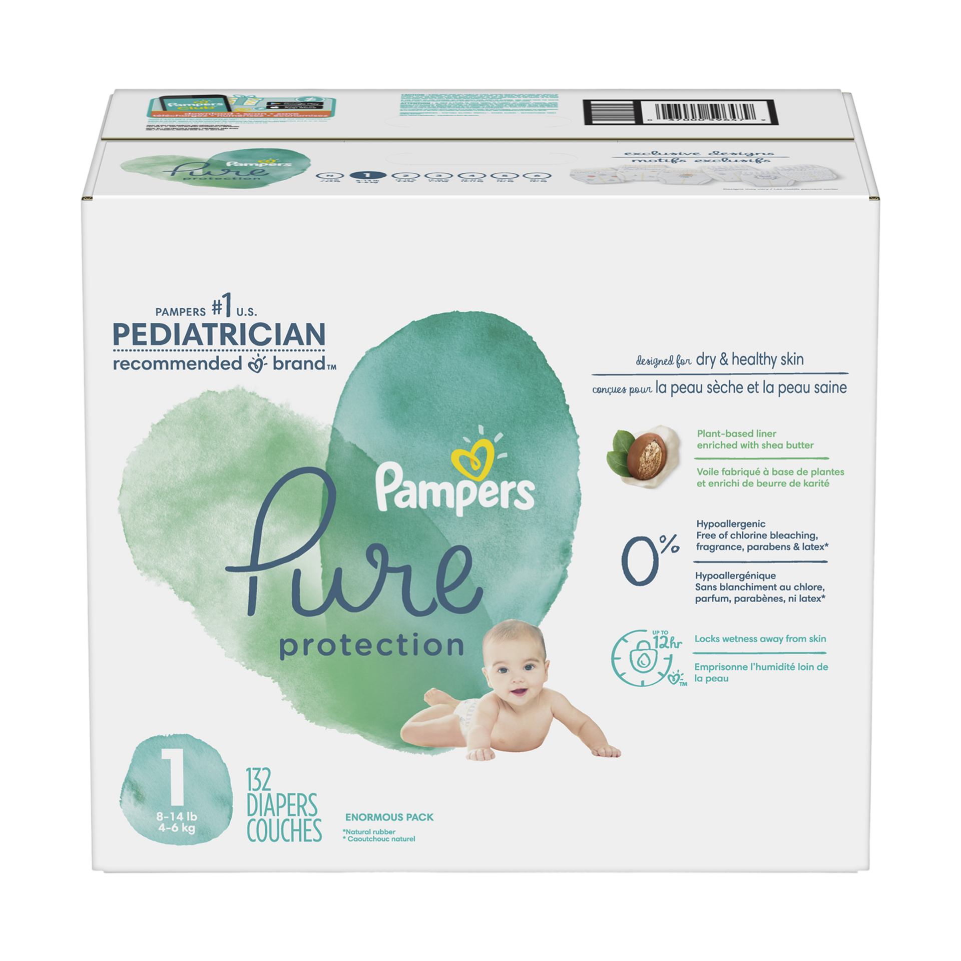 pampers pure size 2 diapers