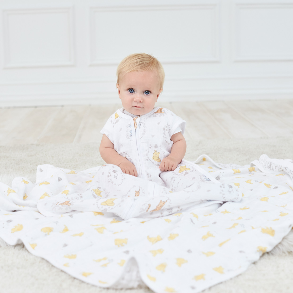 Aden + Anais Disney Essentials Cotton Muslin Dream Blanket - Winnie + Friends.