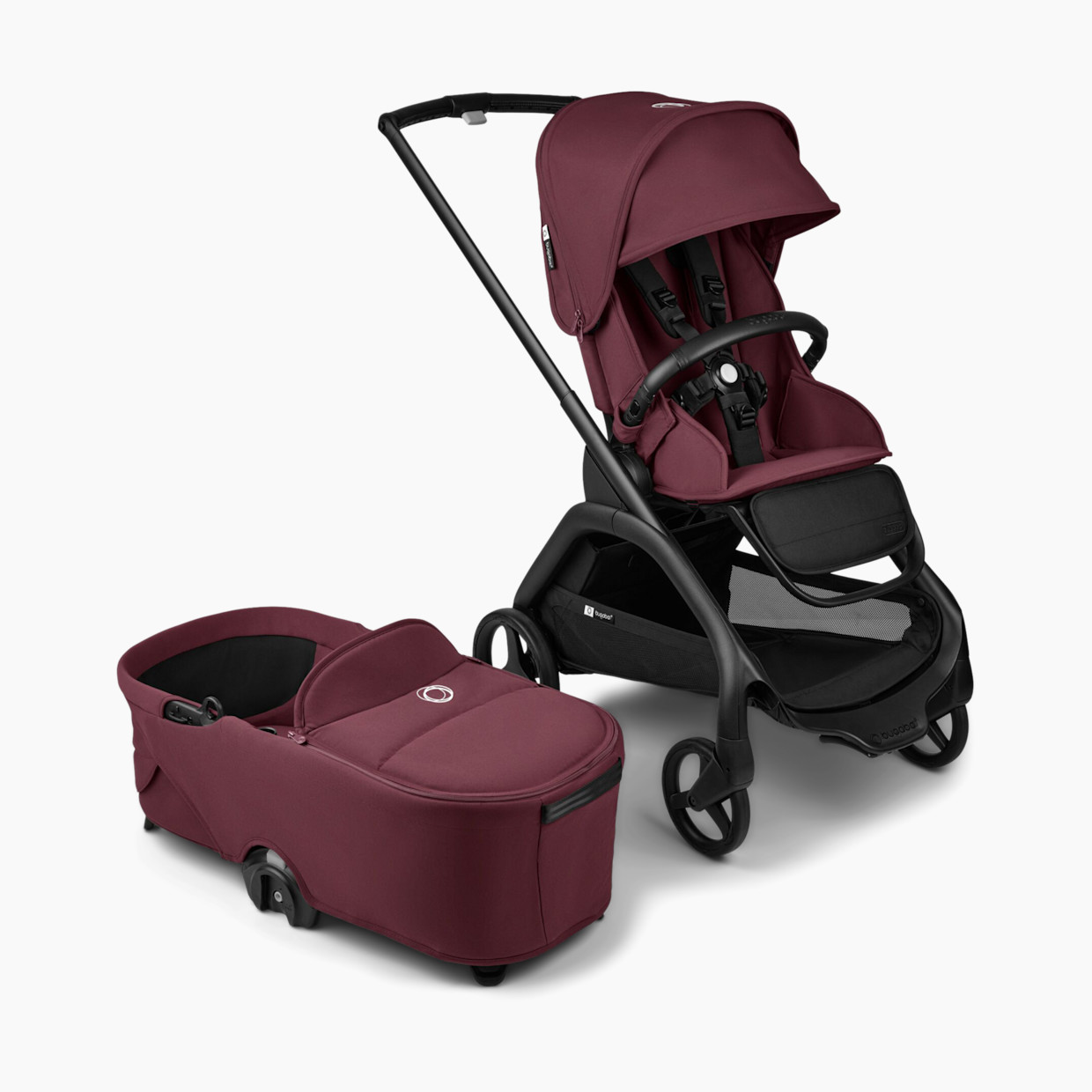 Bugaboo Dragonfly Seat and Bassinet Complete - Dark Cherry.