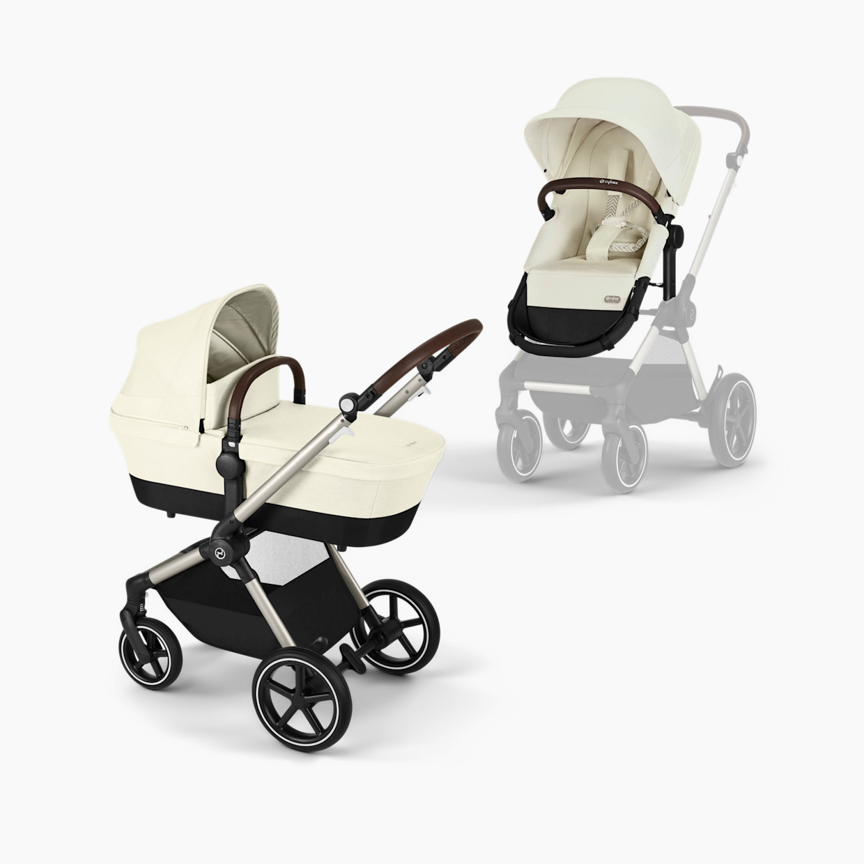 Cybex EOS Lux 2-in-1 Stroller - Seashell Beige.