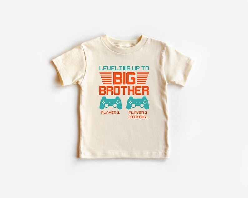 Earth Custom Leveling up to Big Brother Toddler Shirt.