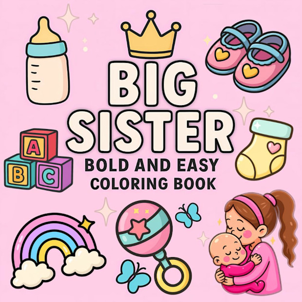 Big Sister Bold and Easy Coloring Book.