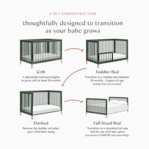 babyletto Gelato 4-in-1 Convertible Crib with Toddler Bed Conversion ...