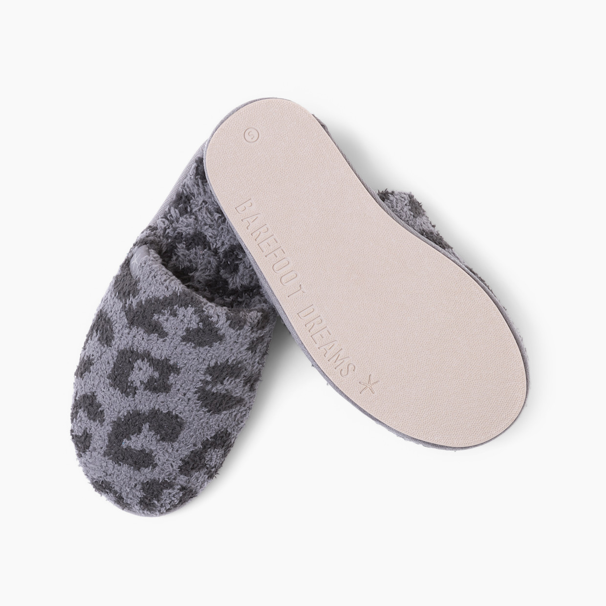 Barefoot Dreams CozyChic Barefoot in the Wild Slipper - Graphite/Carbon, S.