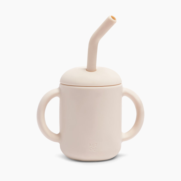 AEIOU Sippy Cup with Straw - Oat Milk.