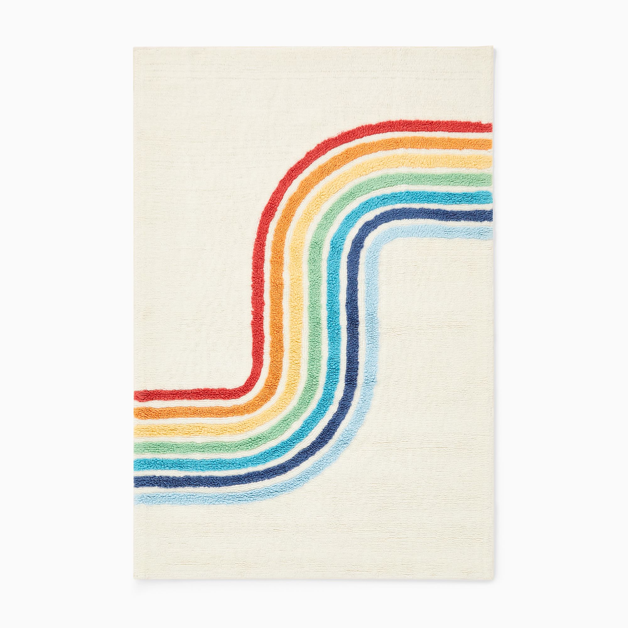 West Elm Machine Washable Rainbow Track Rug.