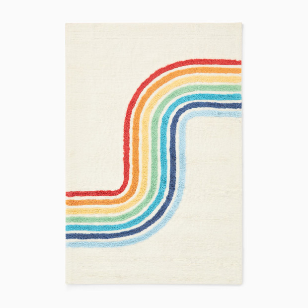 West Elm Machine Washable Rainbow Track Rug.